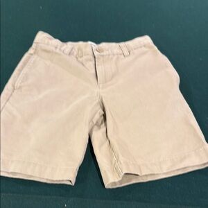 Lands' End Boy’s Classic Tan Flat Front Shorts